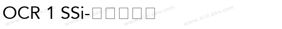 OCR 1 SSi字体转换